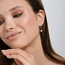 Серьги из красного золота с фианитами