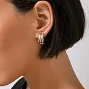 Серьги из красного золота с фианитами