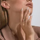 Кольцо из красного золота с фианитами