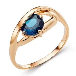 Кольцо из красного золота с аметистом