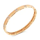 Браслет из красного золота с фианитами