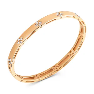 Браслет из красного золота с фианитами