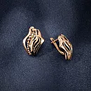 Серьги из красного золота с фианитами
