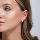 Серьги из красного золота с фианитами