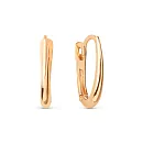 Серьги из красного золота с фианитами