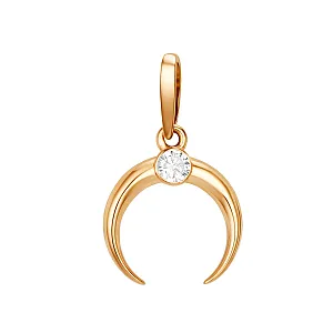 Подвеска из красного золота с фианитом