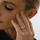 Кольцо из красного золота с фианитами