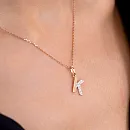 Подвеска из красного золота с фианитами