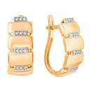 Серьги из красного золота с фианитами