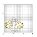 Кольцо из желтого золота с бриллиантами