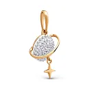 Подвеска из красного золота с фианитами