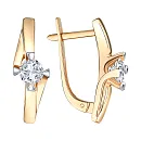 Серьги из красного золота с бриллиантами