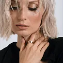 Кольцо из красного золота с фианитами