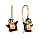 Серьги детские из красного золота