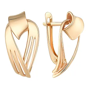 Серьги из красного золота