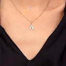 Подвеска из красного золота с фианитами