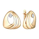 Серьги из красного золота с бриллиантами