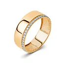 Кольцо из красного золота с фианитами