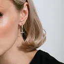 Серьги из красного золота с фианитами