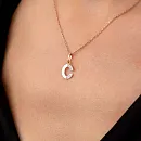 Подвеска из красного золота с фианитами