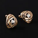 Серьги из красного золота с фианитами