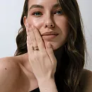 Кольцо из красного золота с фианитами