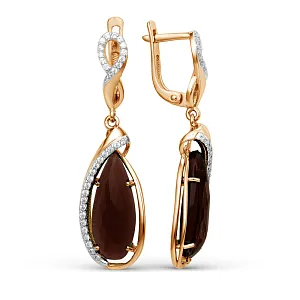 Серьги из красного золота