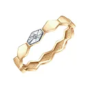 Кольцо из красного золота с бриллиантом