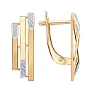 Серьги из красного золота с фианитами