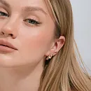 Серьги из красного золота с фианитами