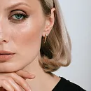 Серьги из красного золота с фианитами