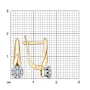 Серьги из красного золота с бриллиантами