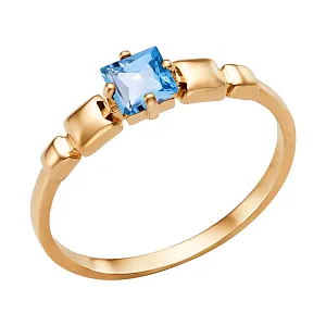 Кольцо из красного золота с swiss топазом