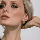 Серьги из красного золота с фианитами