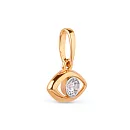 Подвеска из красного золота с фианитом