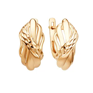 Серьги из красного золота