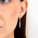 Серьги из красного золота с фианитами