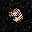 Кольцо из красного золота с фианитами