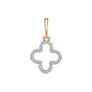 Подвеска из красного золота с фианитами