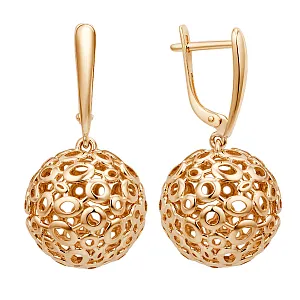 Серьги из красного золота