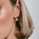 Серьги из красного золота с фианитами