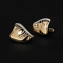 Серьги из желтого золота с фианитами