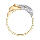 Кольцо из красного золота с фианитами