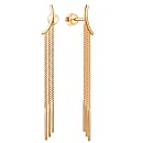 Серьги пусеты из красного золота