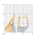 Серьги из красного золота с фианитами