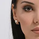 Серьги из красного золота с фианитами