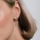 Серьги из красного золота с фианитами