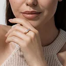 Кольцо из красного золота с фианитами