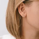 Серьги продевки из красного золота