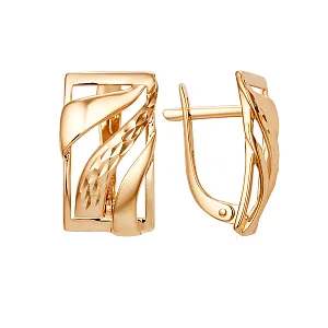 Серьги из красного золота